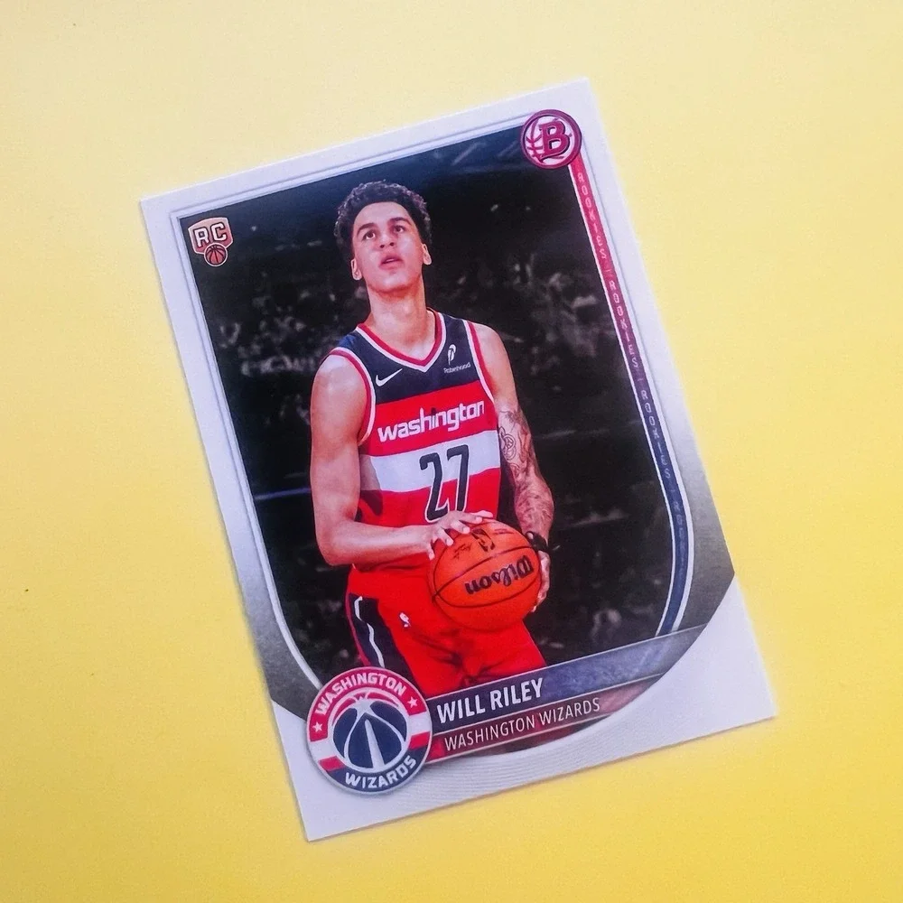 2025-26‎ Bowman Basketball Will Riley RC #21 Washington Wizards Rookie Card